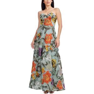open lace back dress Dress the Population Jackie in Champagne Multi